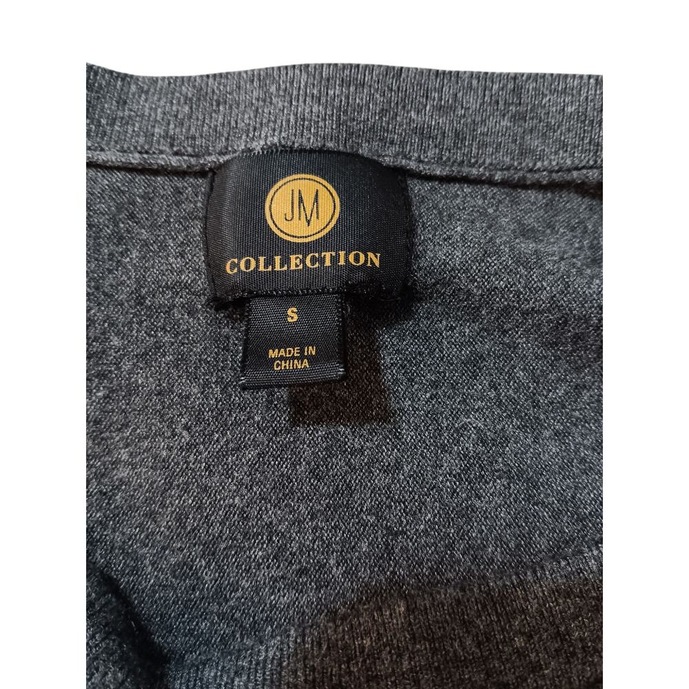 JM COLLECTION Sweater Top S Relaxed Dark Gray Casual Career Office Comfort Soft - Picture 6 of 9